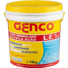 GENCO LE CLORO GRANULADO MULTIPLA ACAO 3 EM 1 10KG GENCO